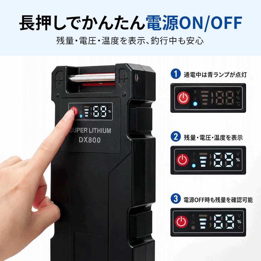 電動リール バッテリー HEMAJUN DX800 電動リール用 14.8V 10Ah ダイワ