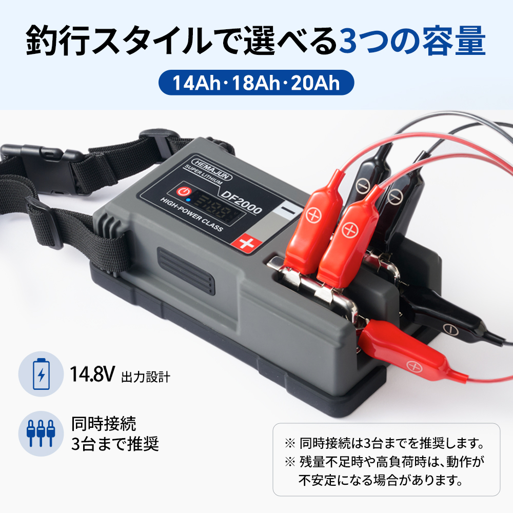 HEMAJUN 電動リール用バッテリー DF2000 14.8V 大容量 14000mAh ダイワ
