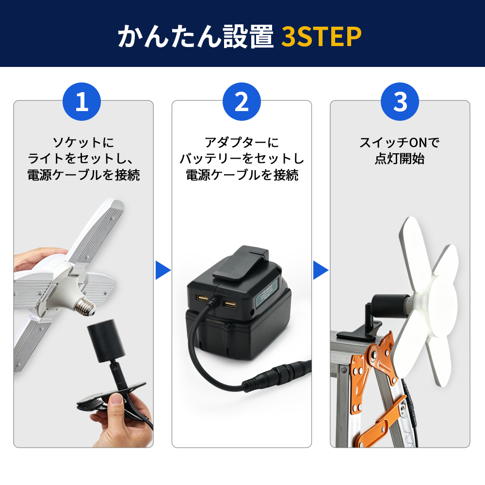 1年保証】HEMAJUN 投光器 led 折りたたみ クリップライト 16W 1800lm