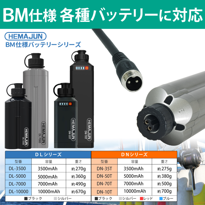 DAIWA SHIMANO ダイワ シマノ 電動リール 2芯 タイプ専用 延長コード 2.2m BMバッテリー仕様 2穴 タイプ バッテリー 釣り 船釣り 関連画像2