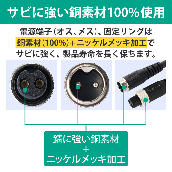 【公式】HEMAJUN (ヘマジュン) エックスパワープロBM BMバッテリー仕様 2m 2芯タイプ DAIWA・SHIMANO電動リールと互換性あり 電動リールバッテリー 219-04 関連画像5