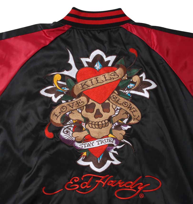 Ed Hardy（エド・ハーディー） 大きいサイズ メンズ 刺繍 スカジャン