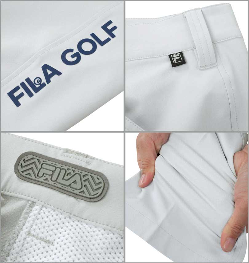 FILA GOLF 大きいサイズ メンズ 多機能ポケット ストレッチ テーパード