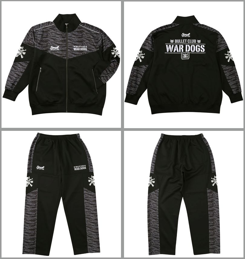 SOUL SPORTS×新日本プロレス BC WAR DOGS長袖ジャージセット 大きいサイズ メンズ SOUL SPORTS×新日本プロレス BC WAR DOGS 長袖