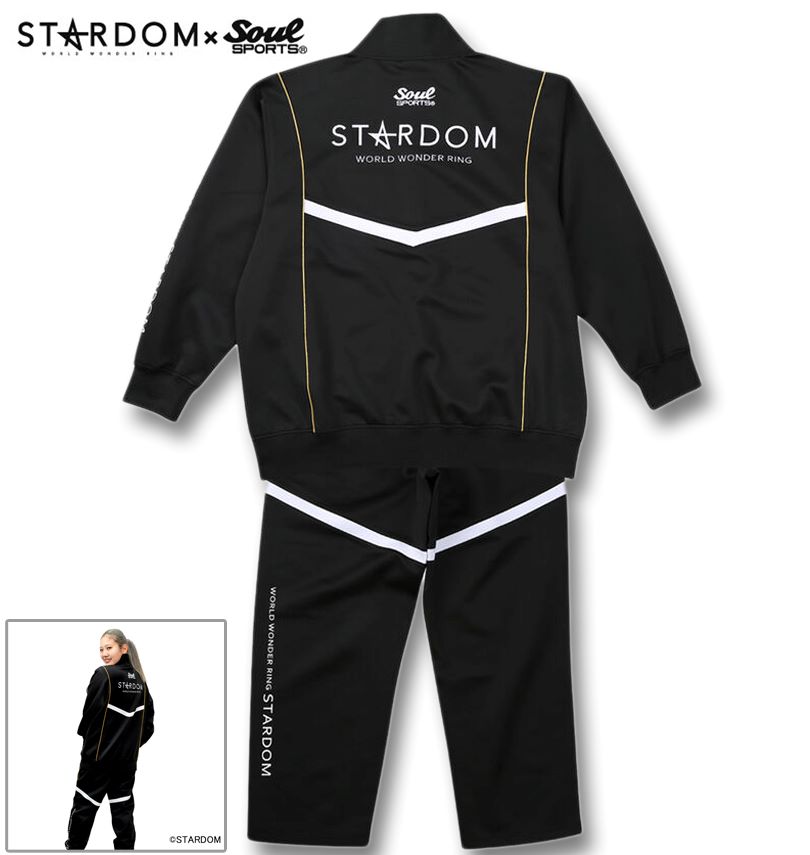 大きいサイズ メンズ STARDOM×SOUL SPORTS 団体 長袖 ジャージ 上下