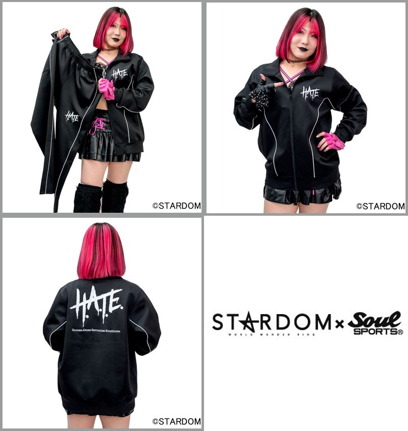 Soul Sports STARDOM 2021 ジャージ 上下セット Mサイズ 大きいサイズ メンズ STARDOM×SOUL SPORTS H.A.T.E 長袖 ジャージ 上下