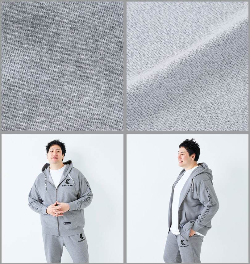 Karl Kani（カールカナイ） 大きいサイズ メンズ 裏毛 フルジップ