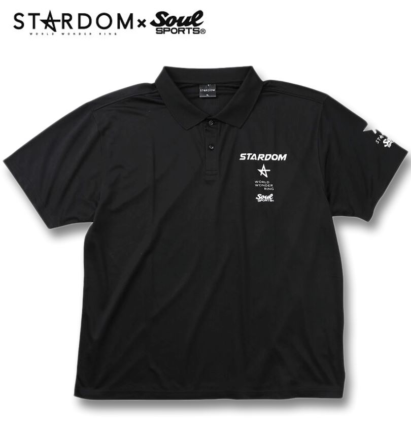 大きいサイズ メンズ STARDOM×SOUL SPORTS レフェリー 半袖 ポロシャツ