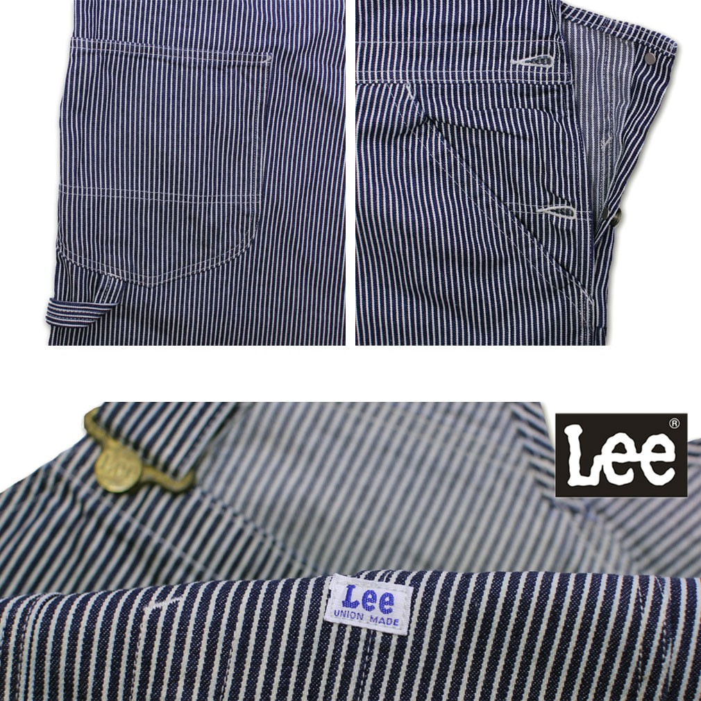 Lee（リー） 大きいサイズ メンズ オーバーオール ヒッコリー 2L 3L 4L