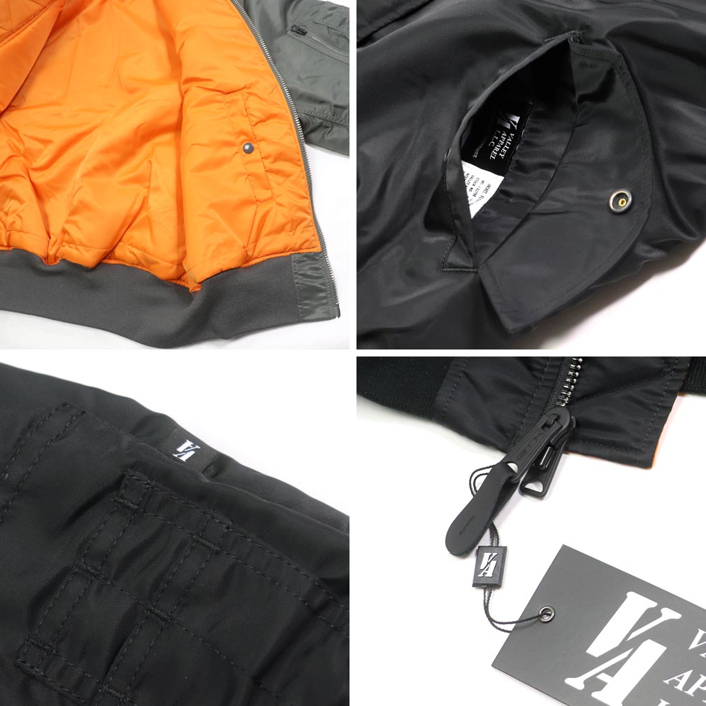 VALLEY APPAREL（バレイアパレル） 大きいサイズ メンズ MA-1 フライト