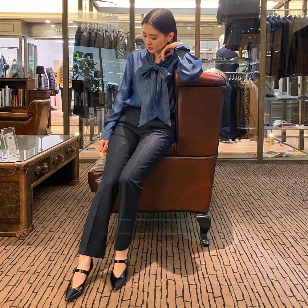 BERWICHベルウィッチ SABRINA-PKT/AN1435 ピンストライプ フレアパンツ