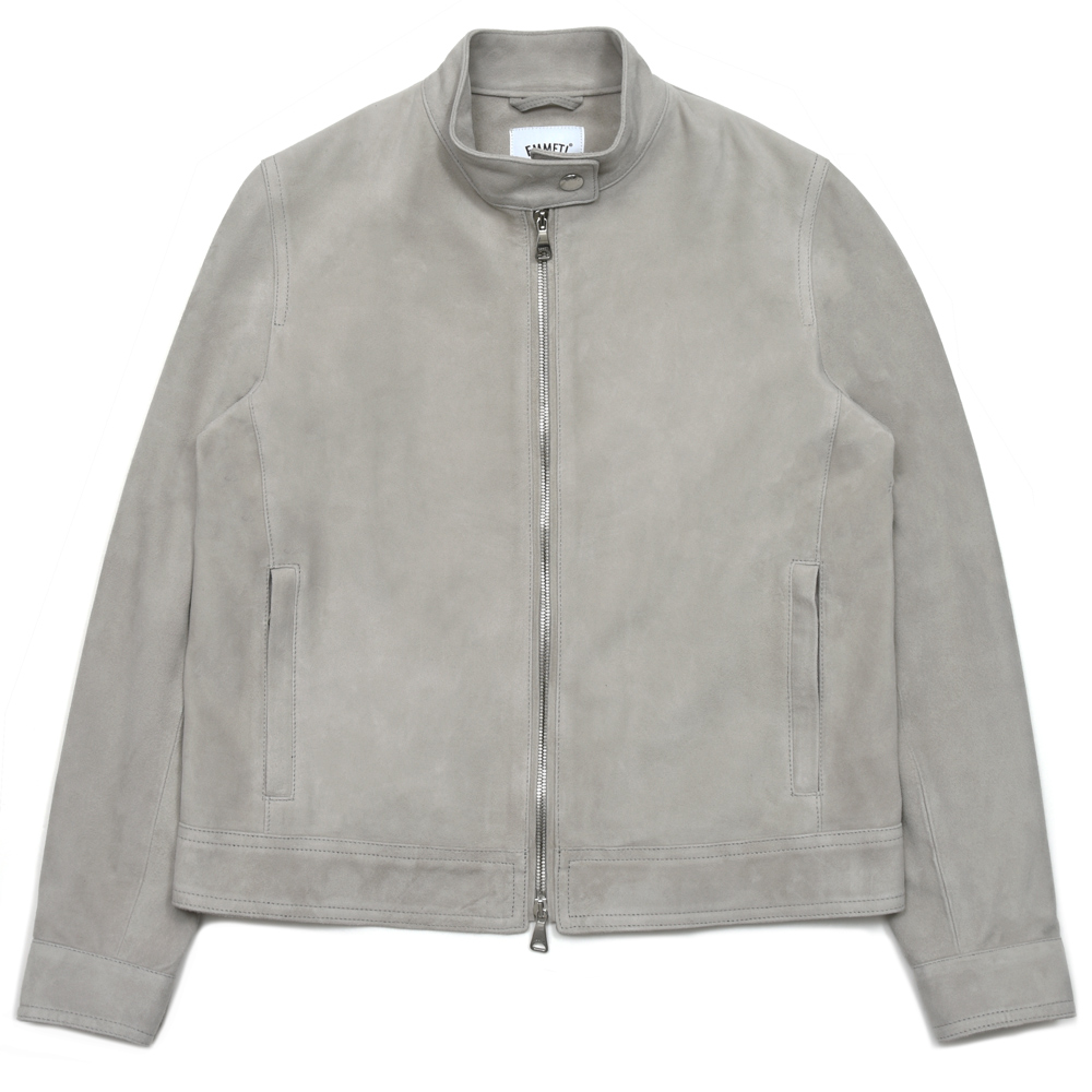 EMMETI エンメティ JURI ゴートスキンスエード 50 ブラウン エンメティ ライダース メンズ スペシャルレザー ゴートスエード