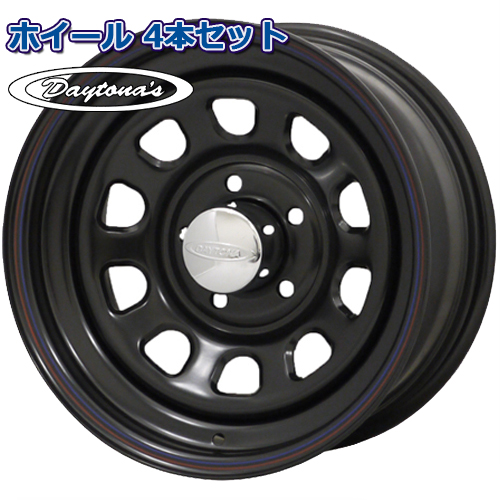 デイトナ 15X7.0J 5-114.3 +19 4本セット DAYTONA'S ホイール4本セット デイトナ ブラック 15インチ 7.0J