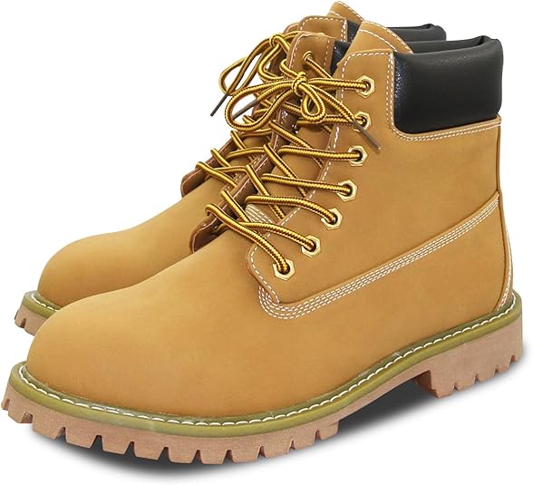 ワークブーツ メンズ レディース 6インチ イエローブーツ ヒップホップ