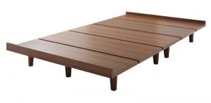 デザインボードベッド ベッドフレームのみ 木脚タイプ セミシングル ショート丈 組立設置付