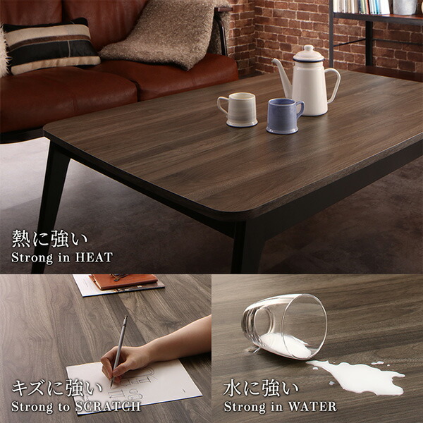 【早い者勝ち！】 こたつテーブル ヴィンテージデザイン古木風バイカラーこたつテーブル 4尺長方形(80×120cm) 【T6296360655】(23013円)
