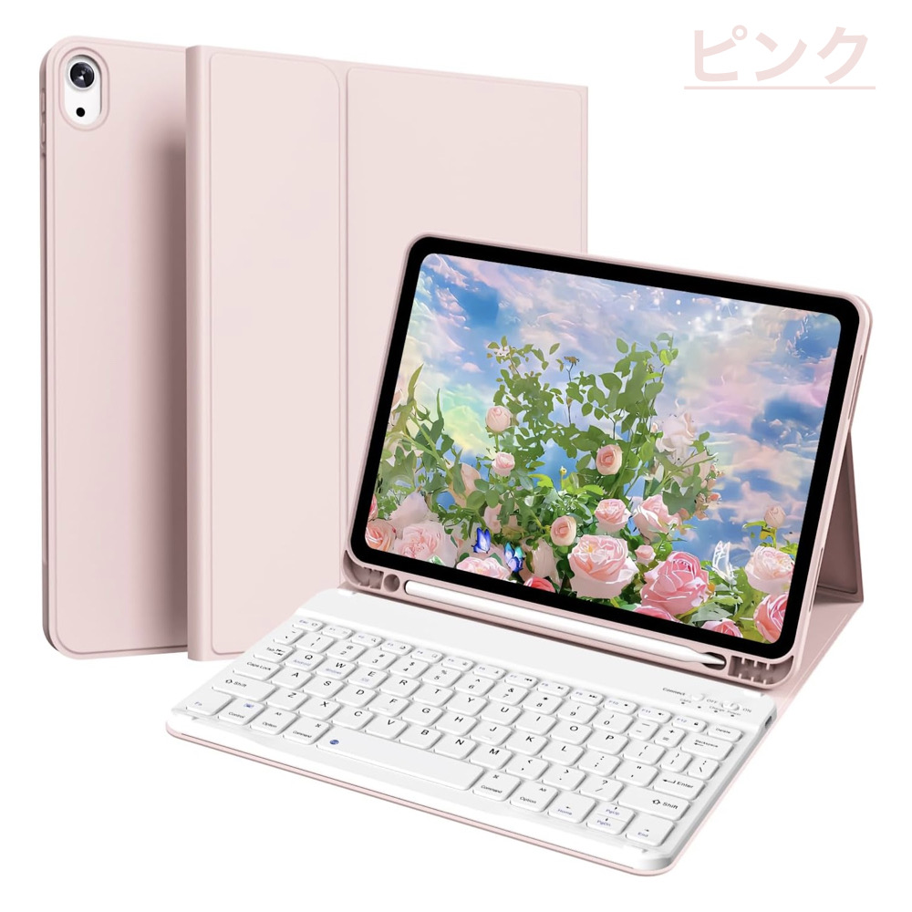 iPad キーボード ケース iPad Air11インチ(M2) 第10世代 第9/8/7/6/5世代 Air5 Air4 Air2 Air ペン収納  強化ガラスフィルム付き 保護フィルム BT接続 : ps-t-027-da : Good Hammond - 通販 - Yahoo!ショッピング