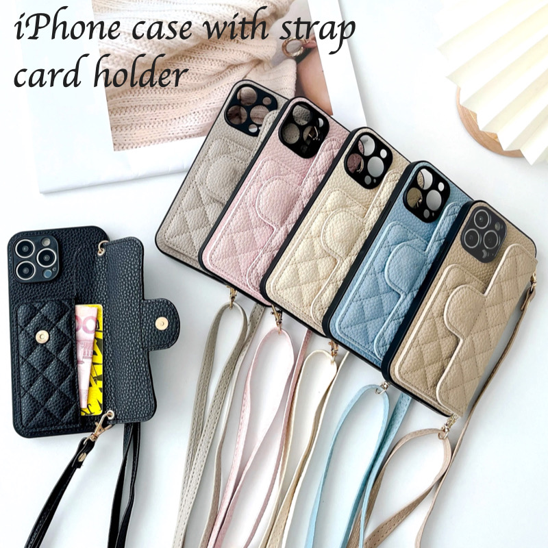 美品　公式オンライン購入ストラップ付きベージュiPhone15　ケース qg_s_035_00.jpeg