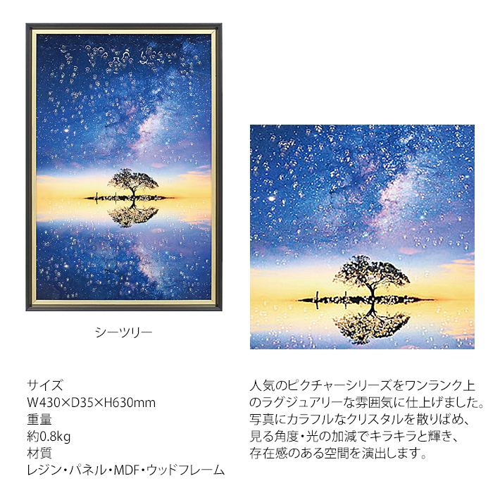 クリスタルピクチャー ショーマーロン アートパネル 花 143-026-053 クリスタルアート おしゃれ 35x45cm アート 香水 花 カラフル