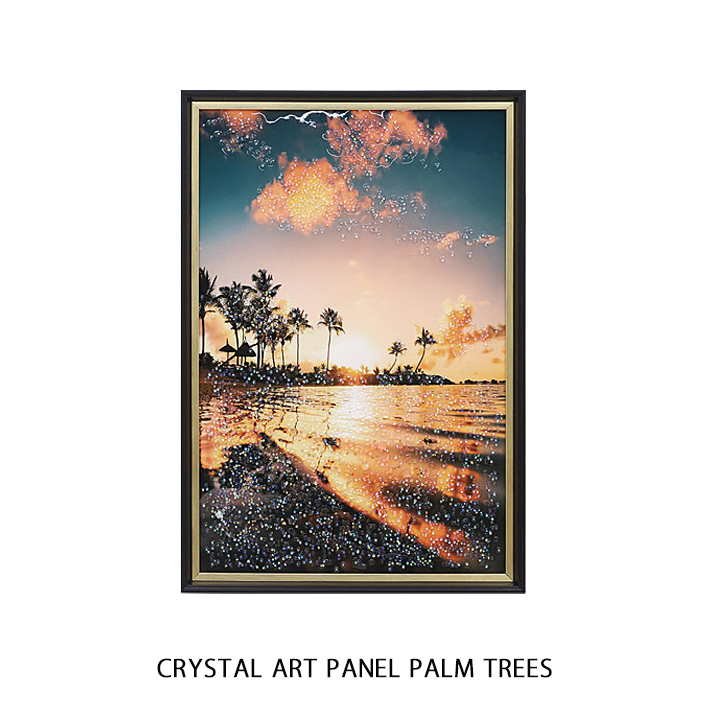 キャンバスプリントアート palm tree 絵画 額付き インテリア 楽天市場】アートパネル パームリーフ フレーム付き グリーン 幅
