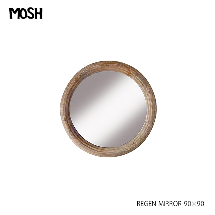 レーゲン REGEN MIRROR 90×90 ミラー ラウンドミラー 鏡 全身鏡 姿見 古材 天然木 無垢材 家具 アンティーク インダストリアル  GART MOSH ガルト モッシュ