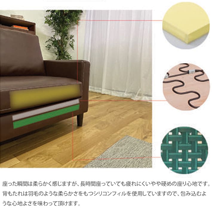 ソファ ソファー ハイバック ローソファ ロータイプ 2人掛け