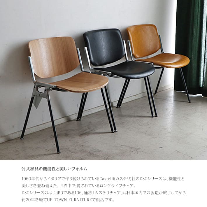 UP345 PROS chair プロス チェア 東馬 UPTOWN Castelli カステリ DSC ダイニングチェア イス 椅子 スッタキング  ビンテージ レトロ インダストリアル : bw-tm-up345 : 家具のビッグウッドヤフー店 - 通販 - Yahoo!ショッピング