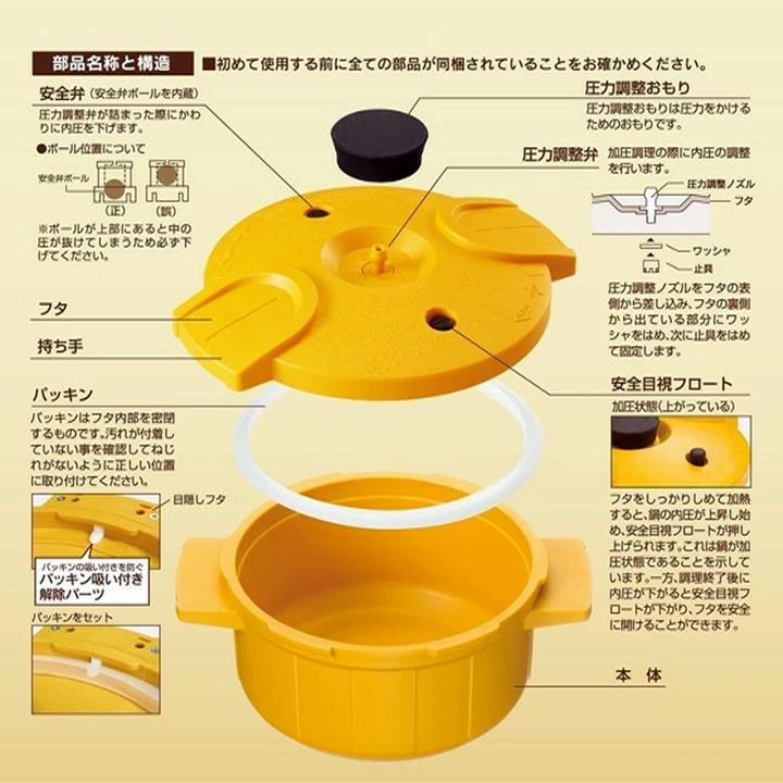 日本製 電子レンジ 調理器 圧力鍋 極み味 レシピ付き 料理 時短 調理