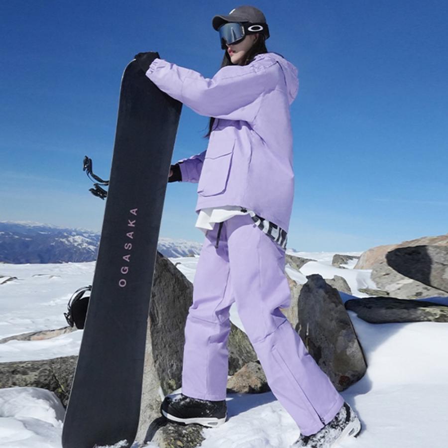 スキーウェア スノーボードウェア 2023 上下セット 男女兼用  おしゃれ 冬 暖かい ゆったり ...