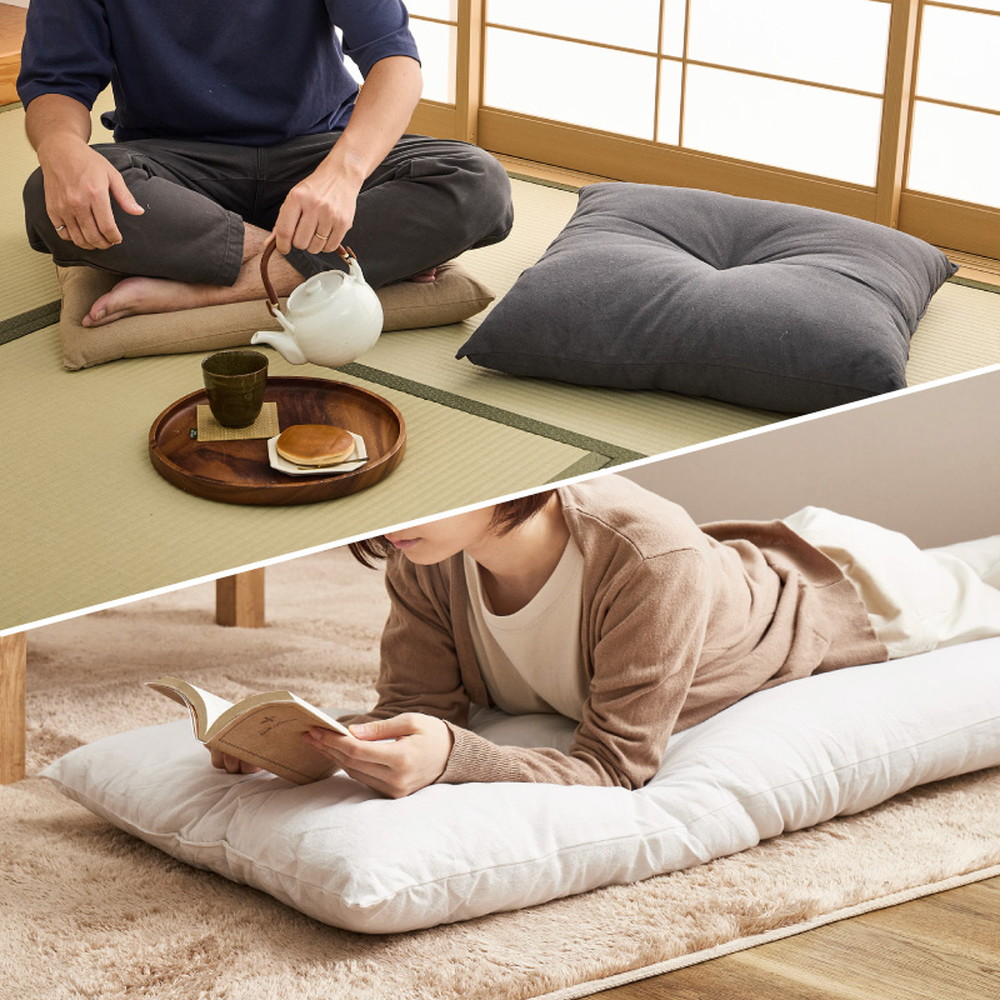 クッションのような ふっくら 長座布団 60×120cm おしゃれ 和室 洋室