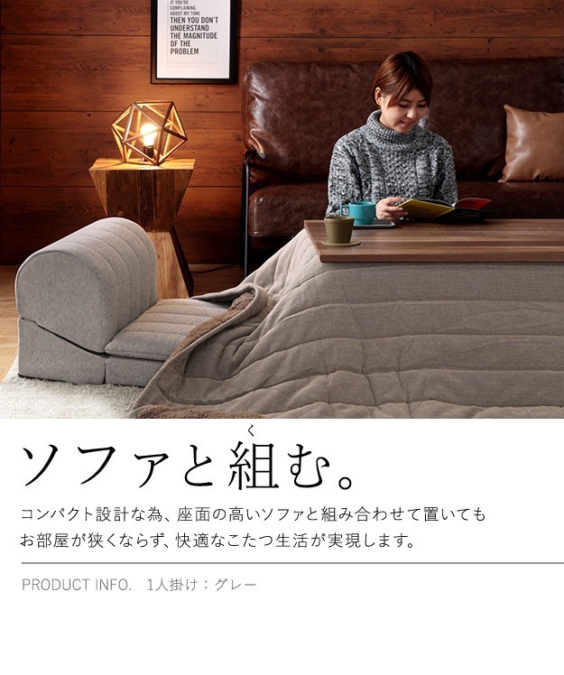 もっちり 1人掛け ローソファー 単品 こたつ 1人用 座椅子 フロア