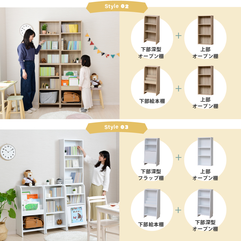 Amazon.co.jp: VECELO 本棚 子供 おもちゃ棚 絵本棚 子ども用