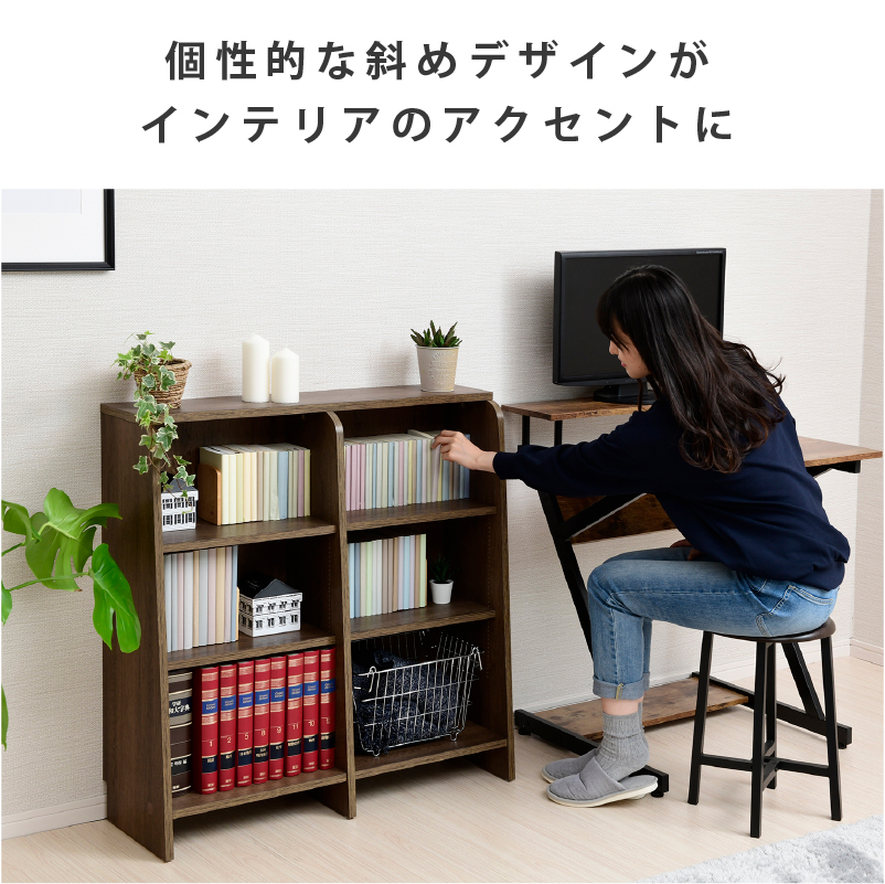 Amazon｜コーナー本棚木製5層フロアスタンディング本棚コーナー