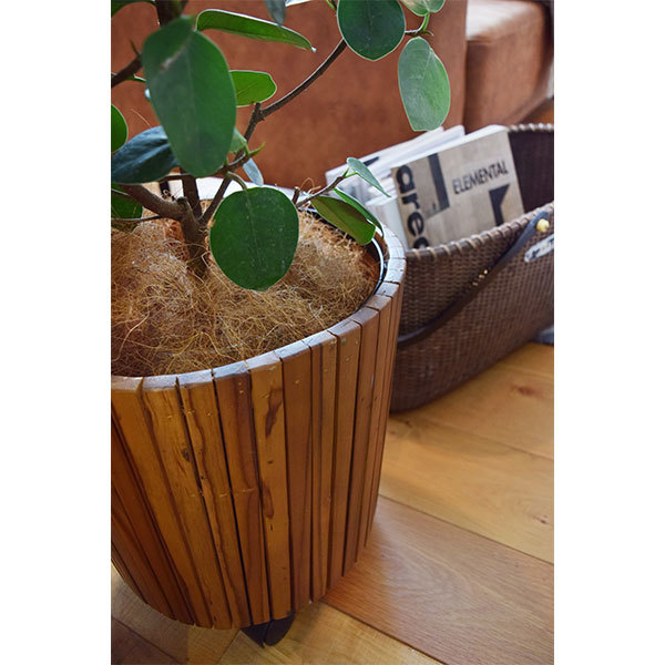 キャスター付き プランター カバー 鉢 ガーデニング 観葉植物 シャビー