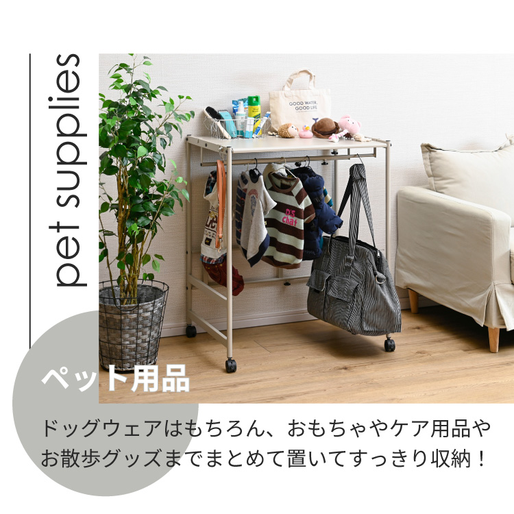 クローゼット下 ロータイプ ハンガーラック 伸縮式 アイアン スリム 2