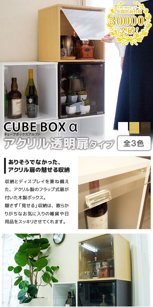 2個セット キューブボックスα 透明扉タイプ (7000円以上で送料無料) キューブボックス 扉付き カラーボックス 2段 コレクションケース 卓上  :CBA-SET081:houseBOAT - 通販 - Yahoo!ショッピング