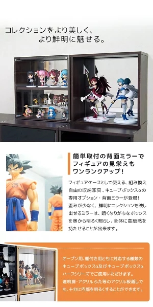 キューブボックスα専用 背面ミラー 単品 コレクションケース 鏡 ミラー フィギュアケース コレクションラック 関連画像1