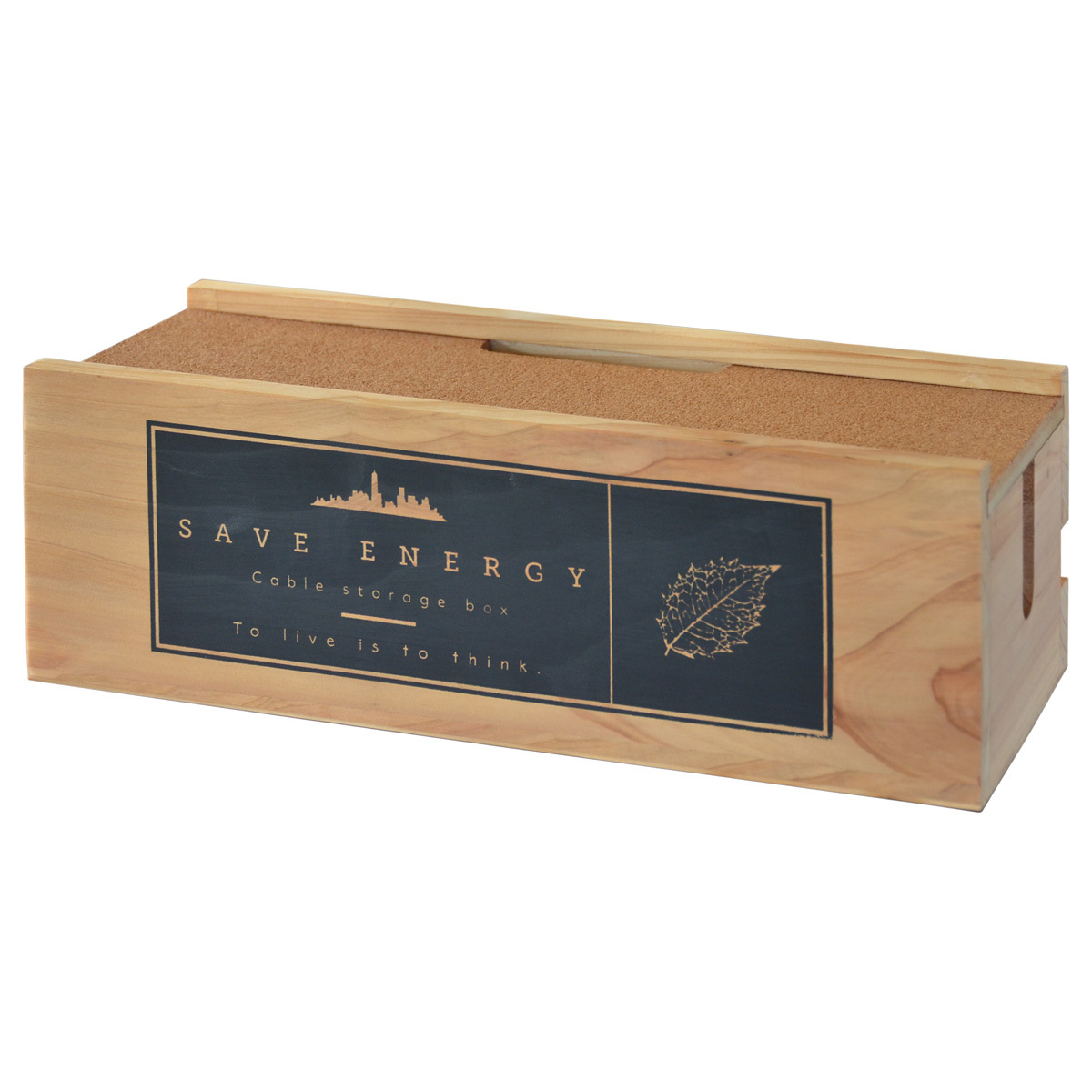 タップ周りをすっきり収納 ヴィンテージ風 ケーブルボックス / 木製