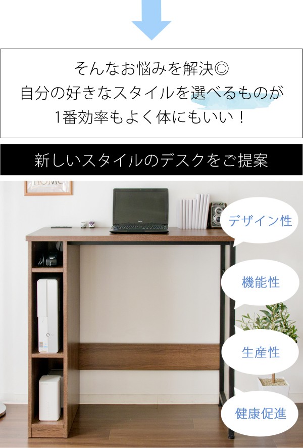 新しいスタイルのデスク