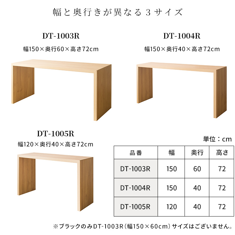 コの字デスク（幅120×奥行40×高さ72cm） 乗っ