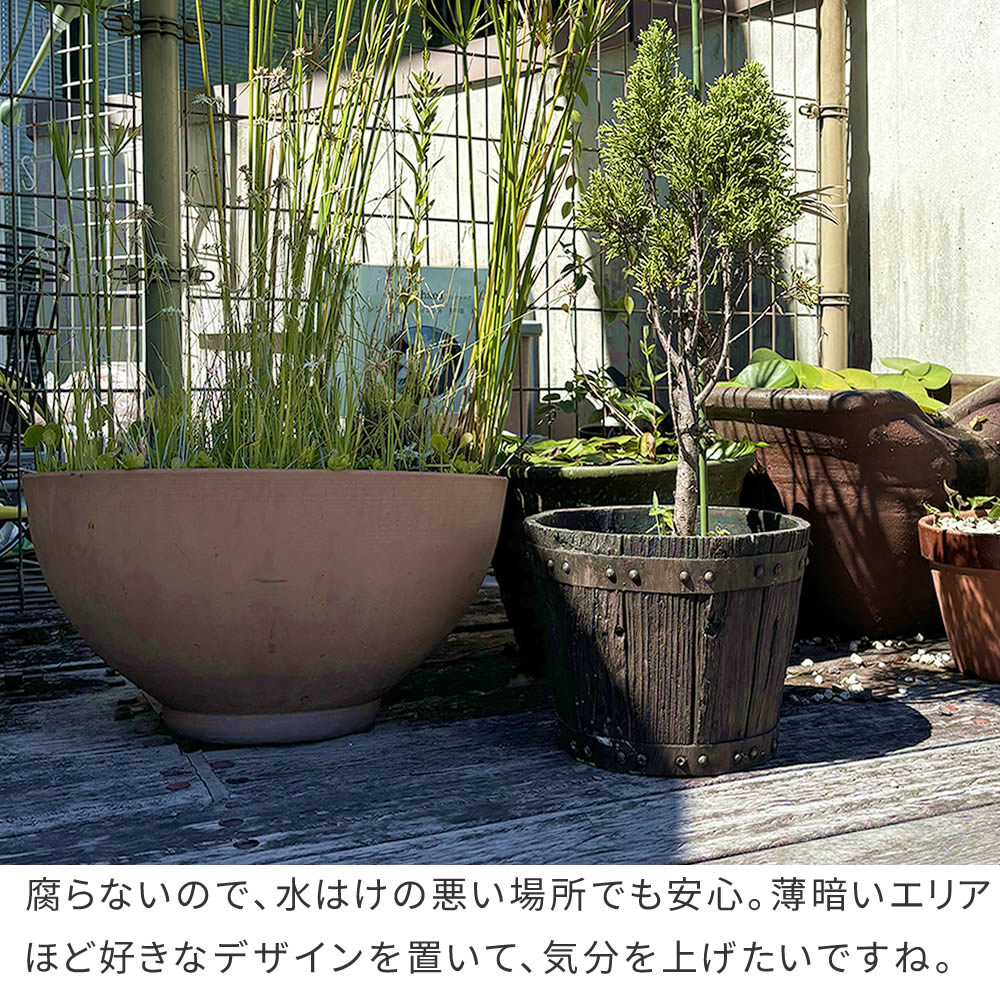 本物そっくり 腐らない FRP製 植木鉢 大 直径30cm 強化プラスチック 本物そっくり 腐らない FRP製 植木鉢 大 直径30cm 強化プラスチック