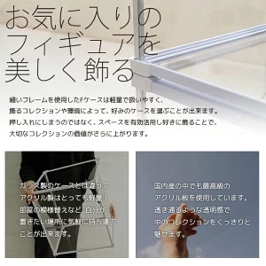 薄型 コレクションケース アクリル (ヨコ型・スタンドタイプ・背面