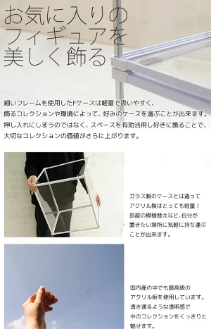 壁掛けコレクションケース Fケース (ヨコ型・壁掛けタイプ・背面