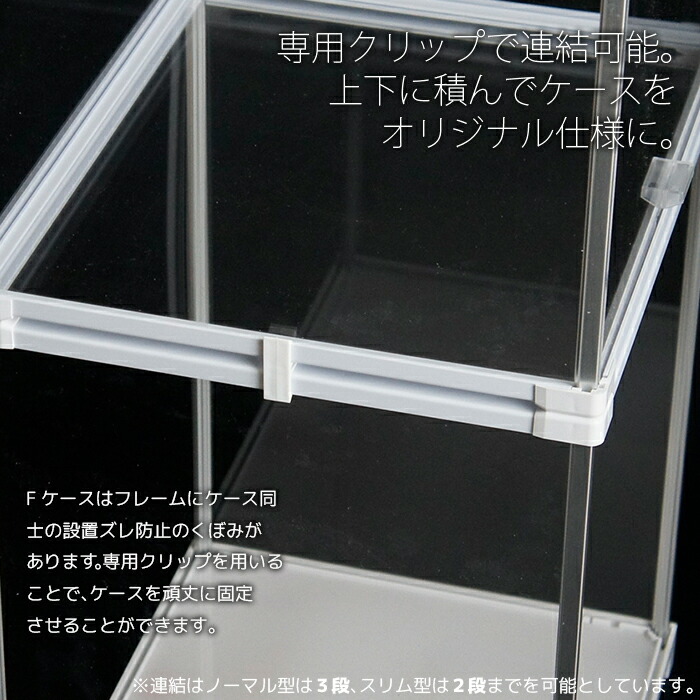 UVカット アクリル コレクションケース 3段セット　背面ホワイト　フィギュア UVカット アクリル コレクションケース 3段セット・LEDなし(背面ミラー