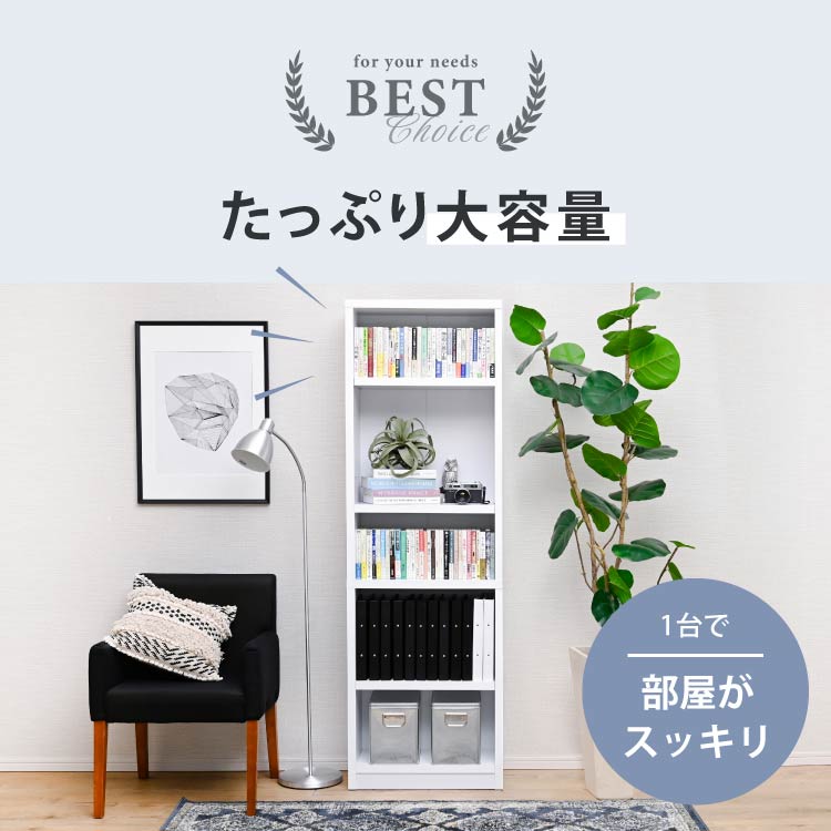 大容量 薄型 スリム 大型 頑丈 仕切り 棚板 本棚 上置きセット ナチュラル