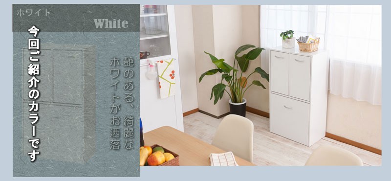 aiai 白いダストボックス引き出し2つ 扉3つ ans1006527p_001.jpg