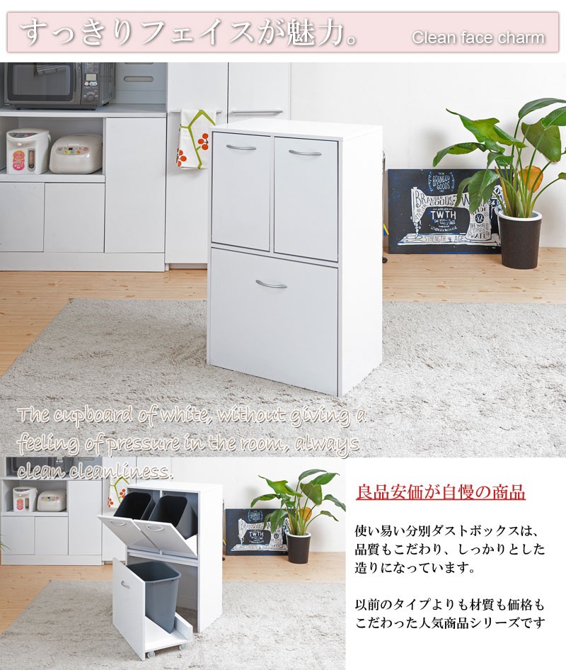 3分別 ダストボックス カウンター キッチンカウンター ゴミ箱