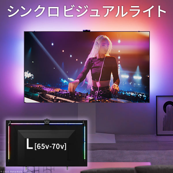 テレビとシンクロ 間接照明 シンククロビジュアルライト Lサイズ テレビ裏 LEDライト おしゃれ LEDテープ 連動 インテリア ホームシアター