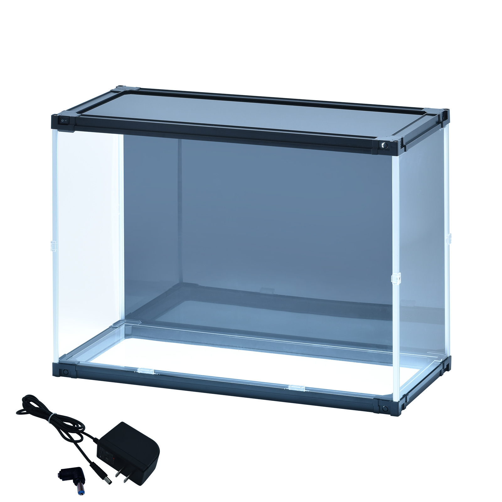 ac付 フィギュアケース led uvカット 横長 積み重ね コレクション