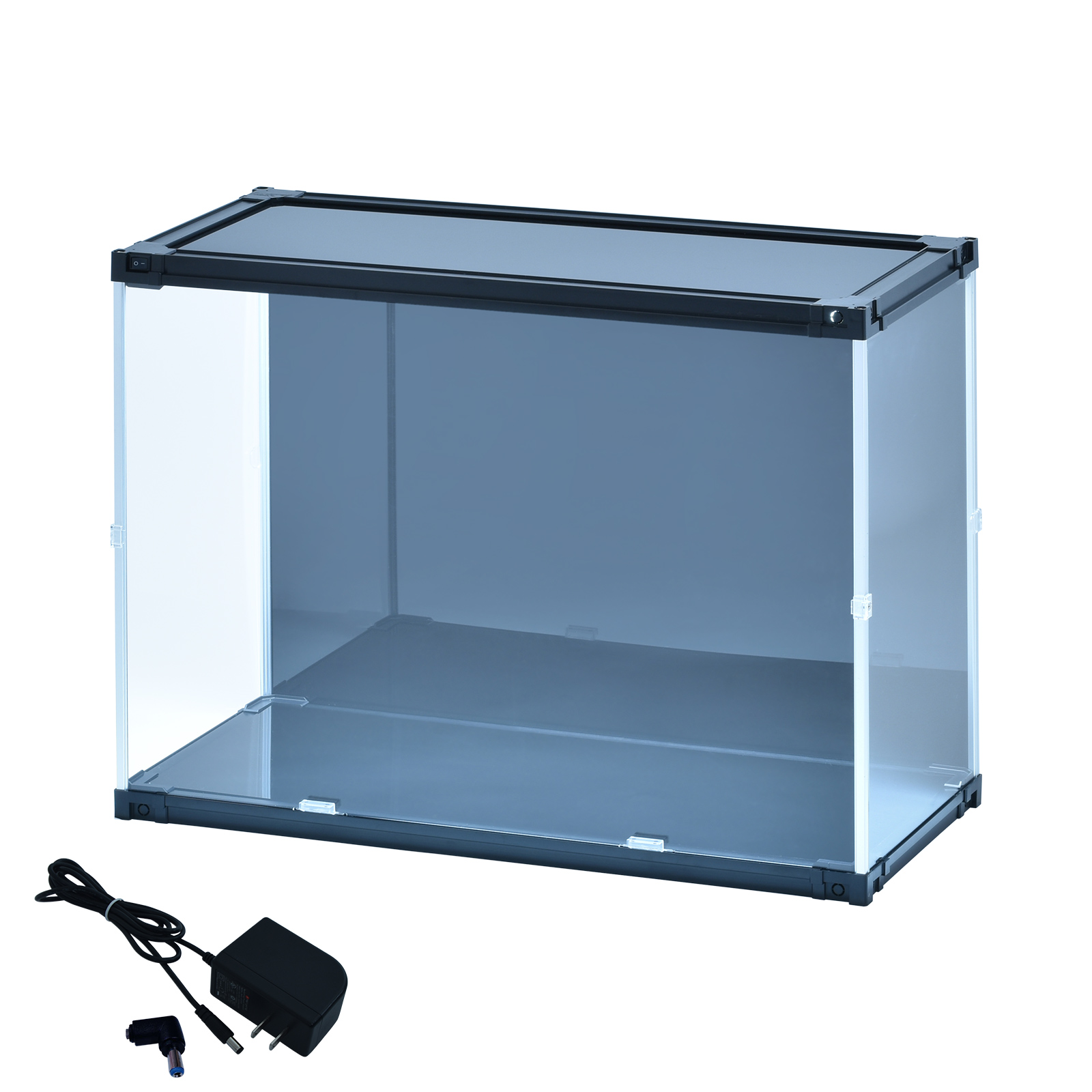 ac付 フィギュアケース led uvカット 横長 積み重ね コレクション